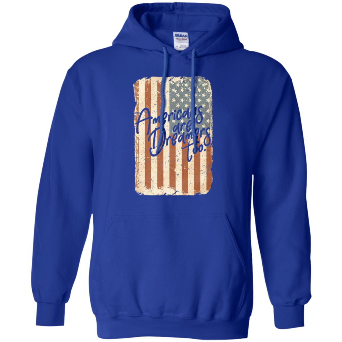 Americans Are Dreamers Too T-shirt American Flag Royal