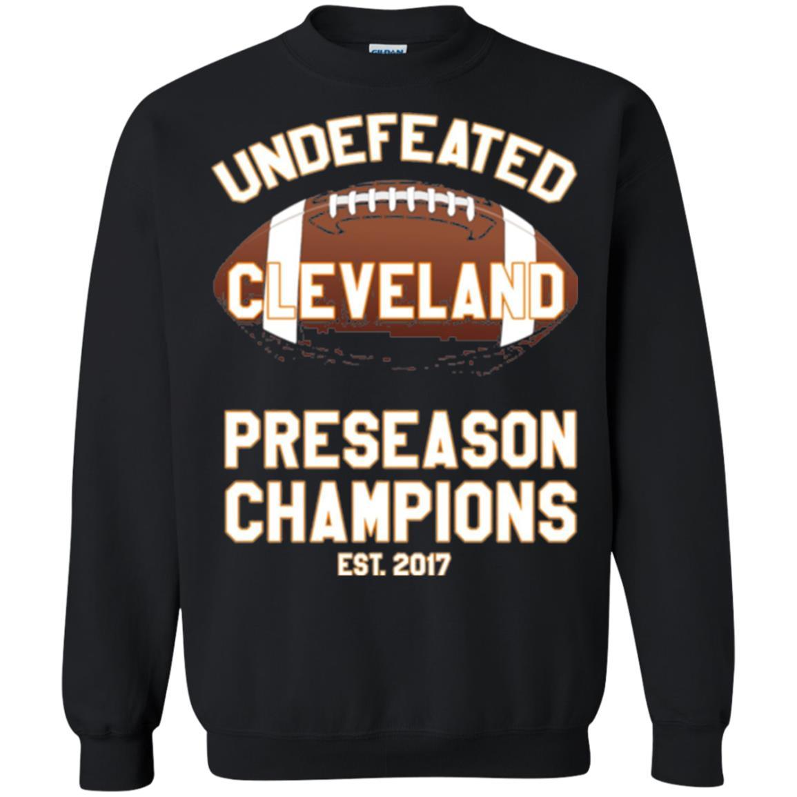 Football T-shirt Cleveland Football Undefeated Preseason Champion Black
