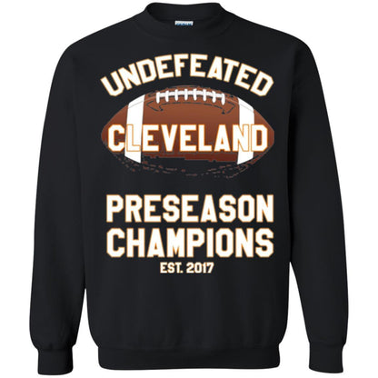 Football T-shirt Cleveland Football Undefeated Preseason Champion Black