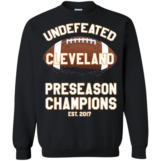 Football T-shirt Cleveland Football Undefeated Preseason Champion Black