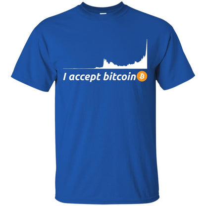 Cryptocurrency T-shirt I Accept Bitcoin Royal