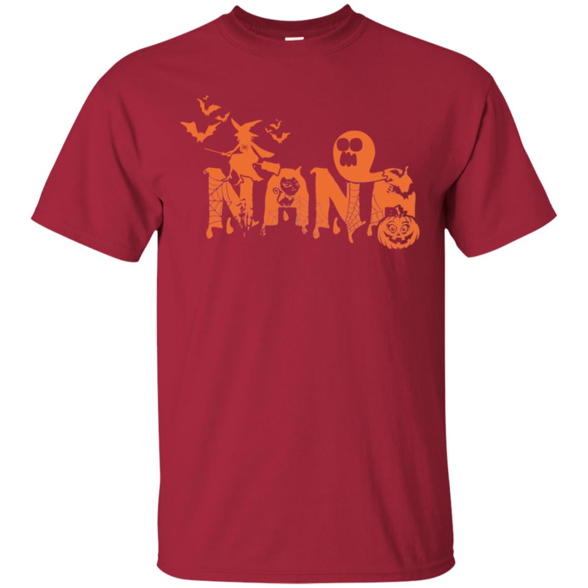 Halloween Pumpkin Nana Grandma Grandmom Shirt Cardinal