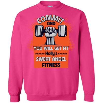 Commit And You Will Get Fit Holly's Sweat Angle Fitness Shirt Heliconia