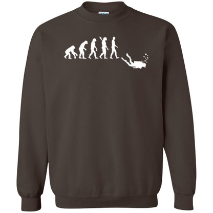 Evolution Of Man Funny Scuba Diving T-shirt Dark Chocolate