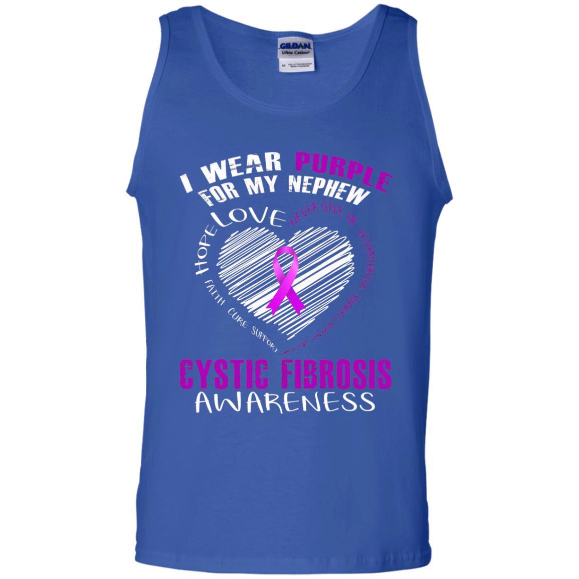Cystic Fibrosis Awareness T-shirt I Wear Purple Royal