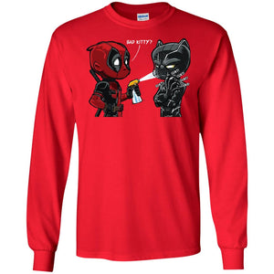 Deadpool Black Panther Bad Kitty Film Lover T-shirt