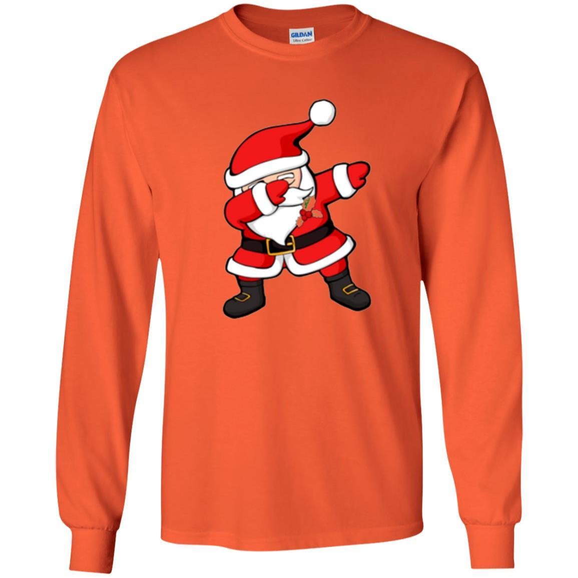 Christmas T-shirt Dabbing Santa Claus Christmas Dab Novelty Orange