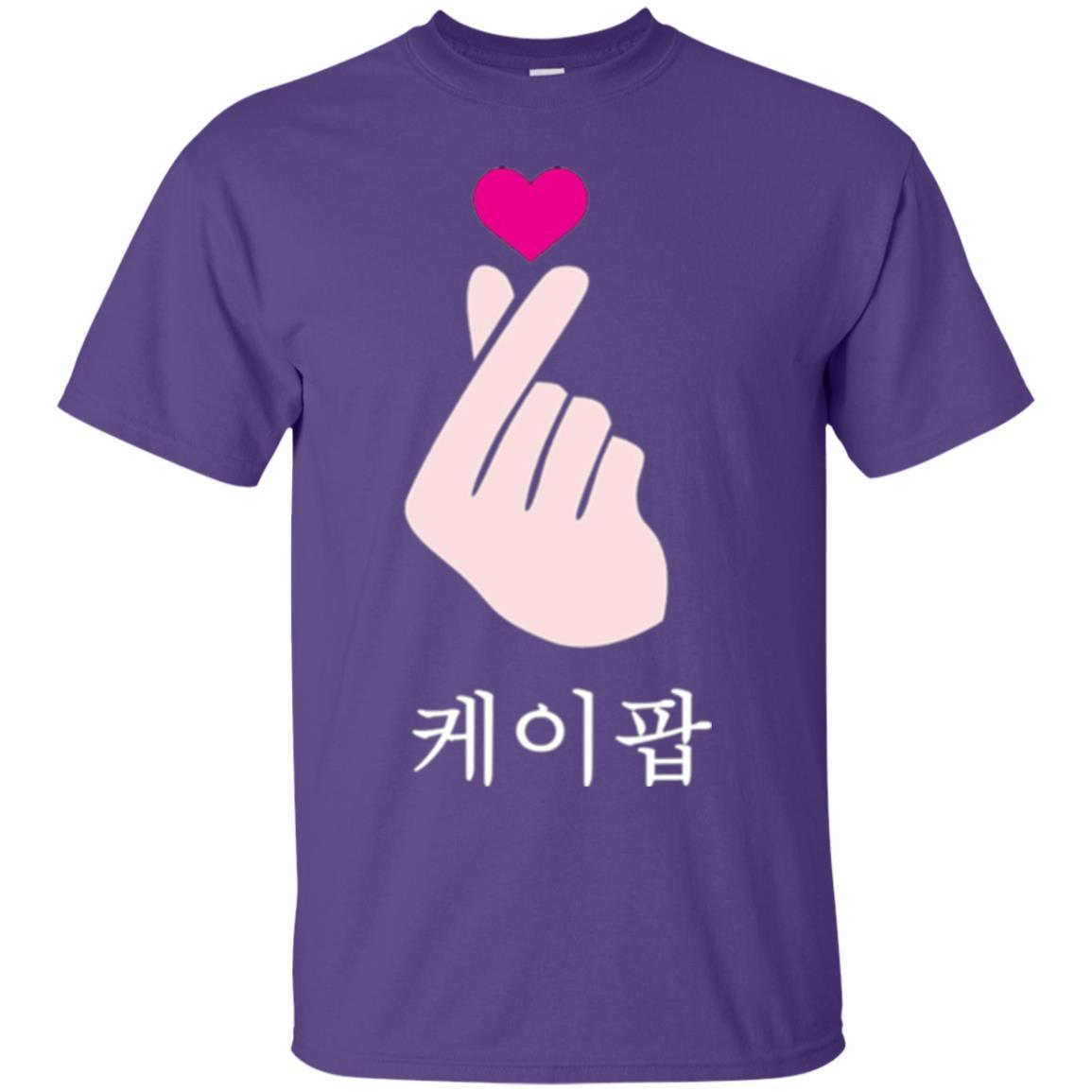 K-pop T-shirt Hand Symbol Cute Korean Music Purple