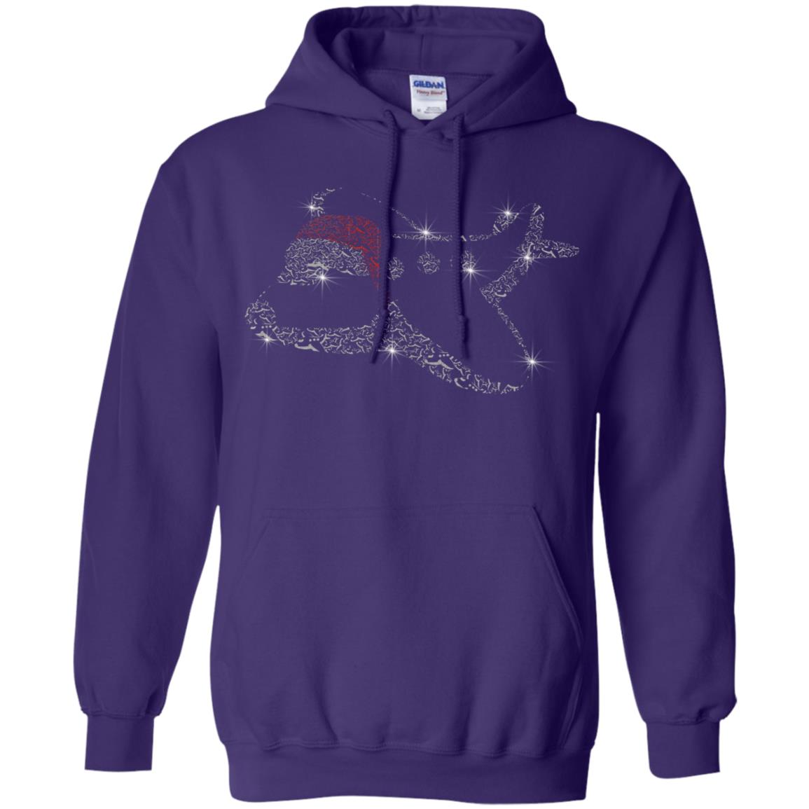Airplane With Santa Hat Merry Christmas Gift Shirt For Mens Womens Kids Purple