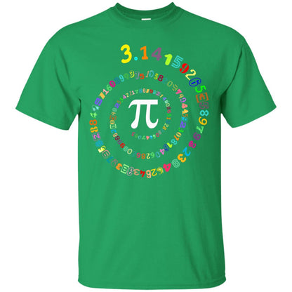 Pi Spiral Novelty Pi Day T-shirt Irish Green