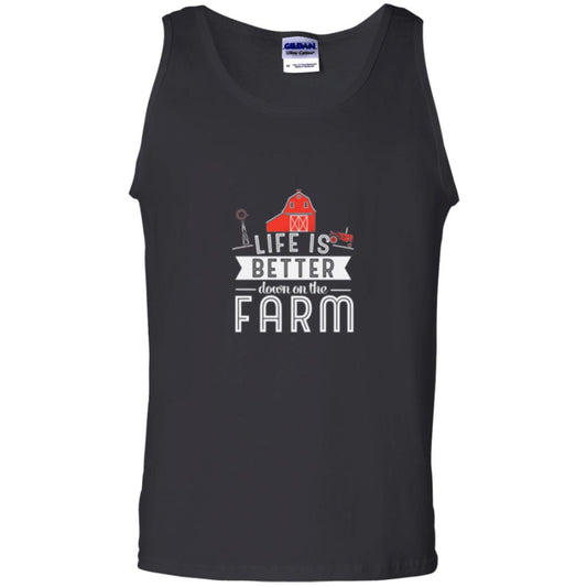Life Is Better Down On The Farm Farmer T-shirt Black