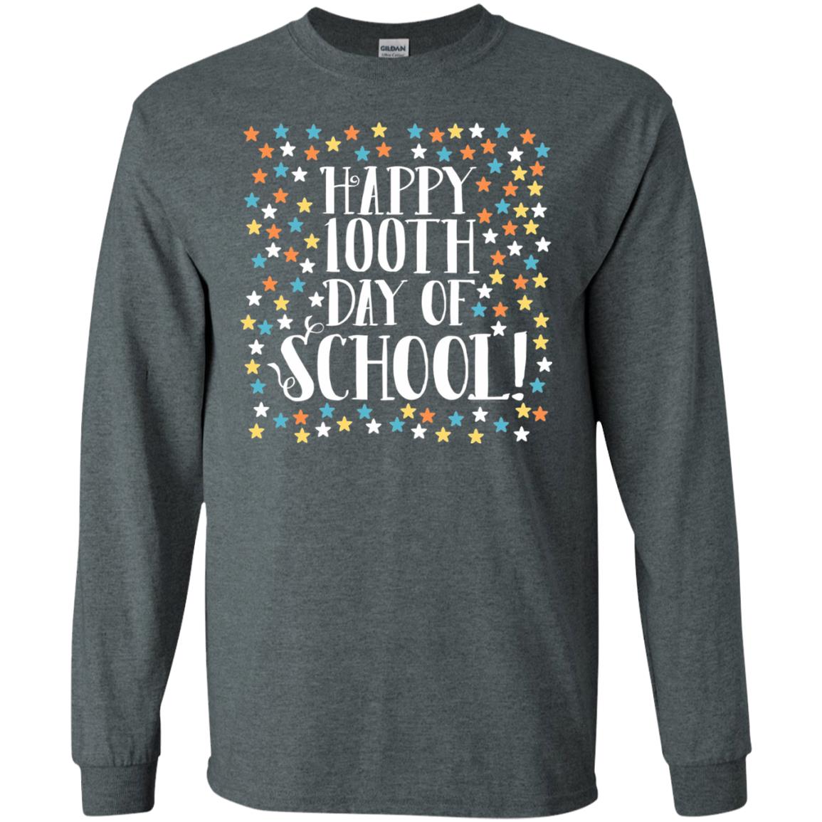 Teacher T-shirt Happy 100th Day Of School 100 Stars