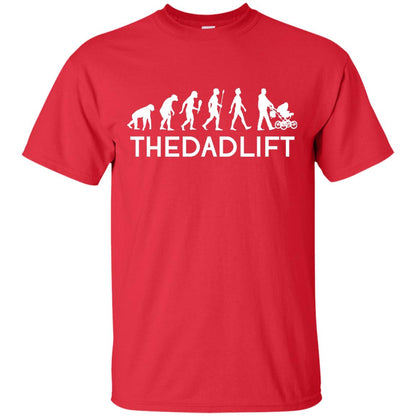 The Evolution Of Man T-shirt The Dad Lift Red