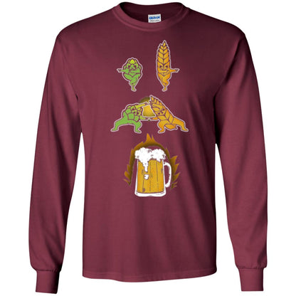 Hop And Malt Fusion To Beer Funny Beer Lover T-shirt Maroon
