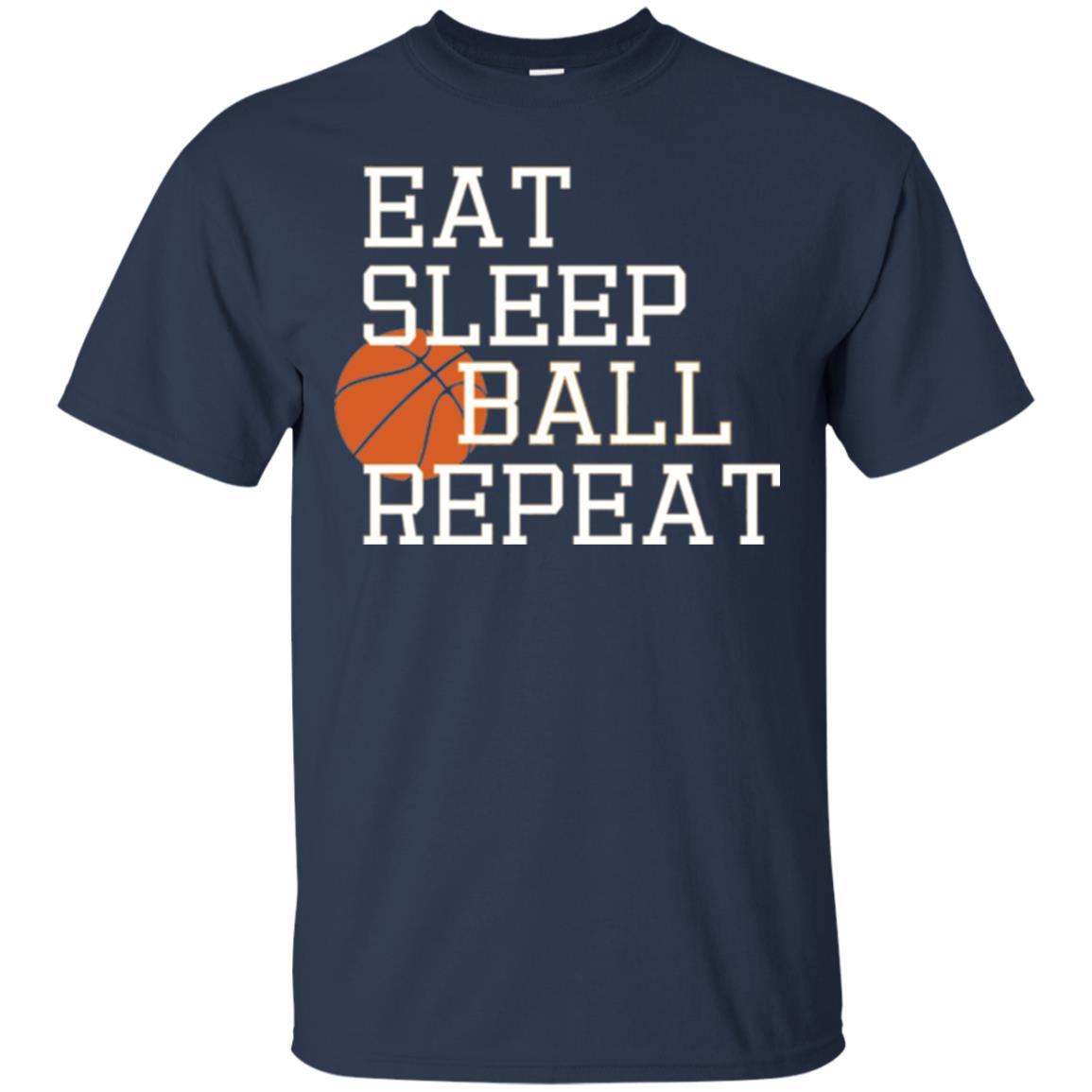 Basketball T-shirt Eat Sleep Basketball Repeat Navy