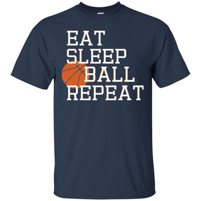 Basketball T-shirt Eat Sleep Basketball Repeat Navy