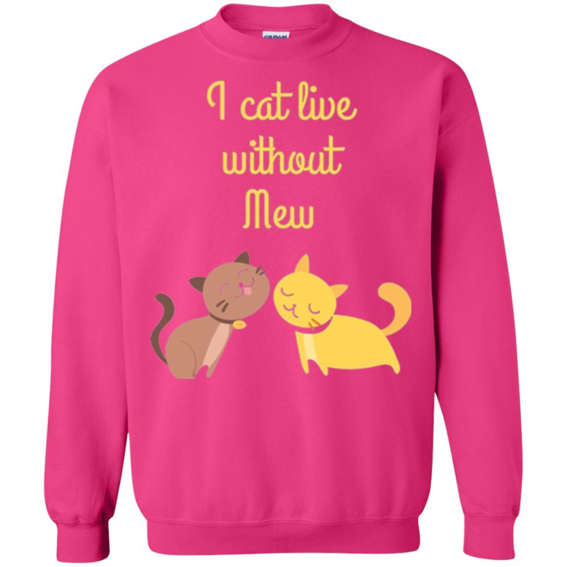 Cat Lover T-shirt I Cat Live Without Mew Heliconia
