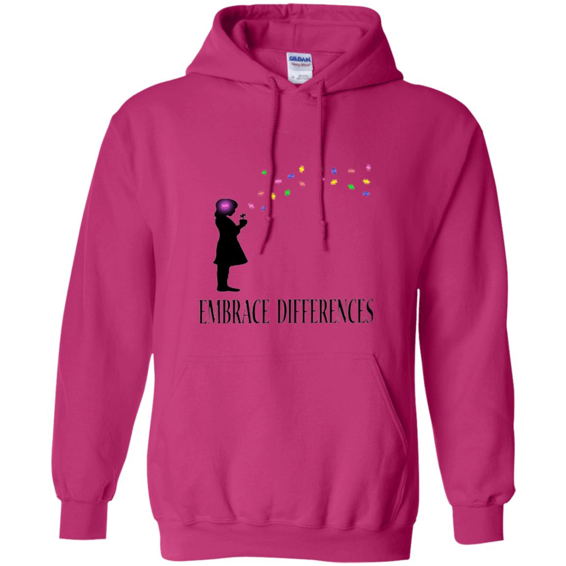 Autism Awareness T-shirt Embrace Differences T-shirt Heliconia