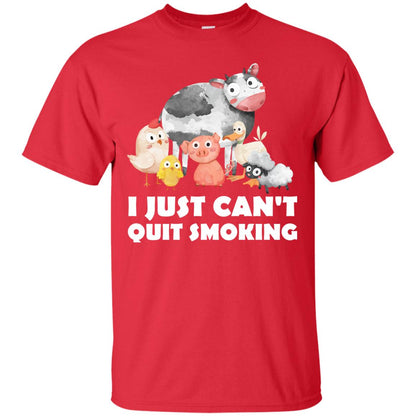 I Just Can_t Quit Smoking Smoke Meats And Bar-b-cue T-shirt Red