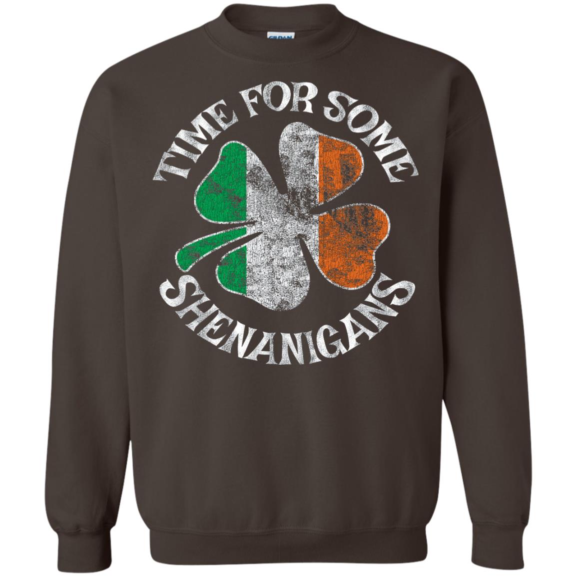 Time For Some Shenanigans St. Patrick_s Day T-shirt Dark Chocolate