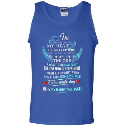 He Is In Every Beat Of My Heart The Angel Up Above He Is My Dad And Angel Shirt Royal