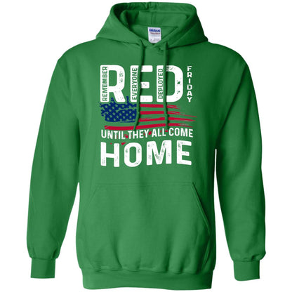 Nation Wear Red Day T-shirt Red Friday Until They All Come Home Irish Green