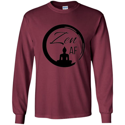 Zen Af Yoga Graphic T-shirt Maroon