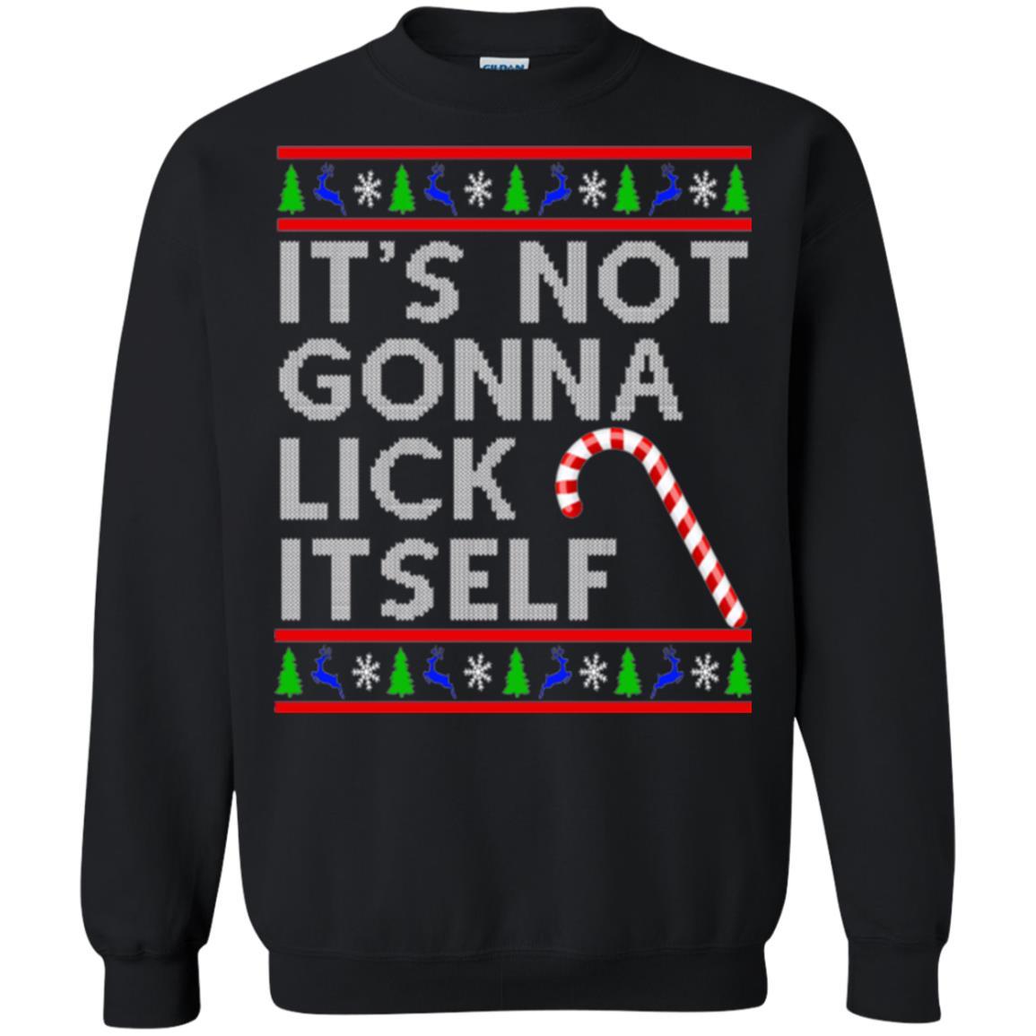 Christmas T-shirt It's Not Gonna Lick Itself Black