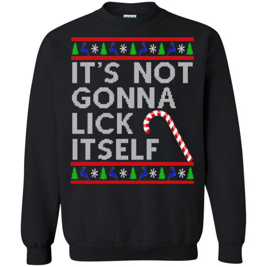 Christmas T-shirt It's Not Gonna Lick Itself Black