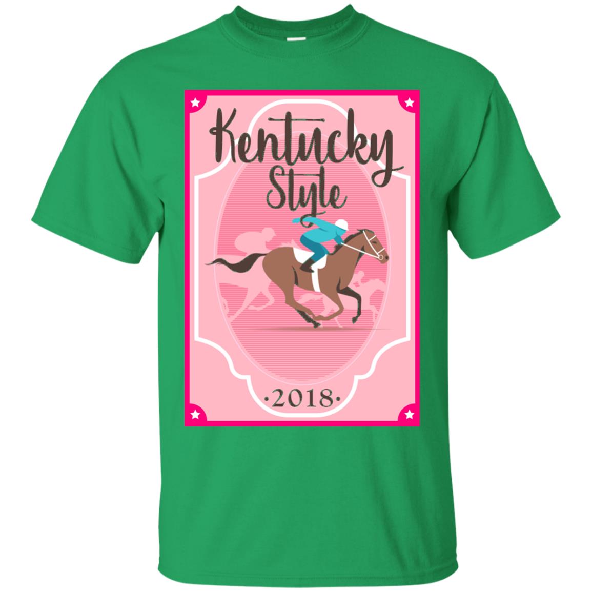 Kentucky Style 2018 Shirt Horse Racing Southern Cute Pink Irish Green