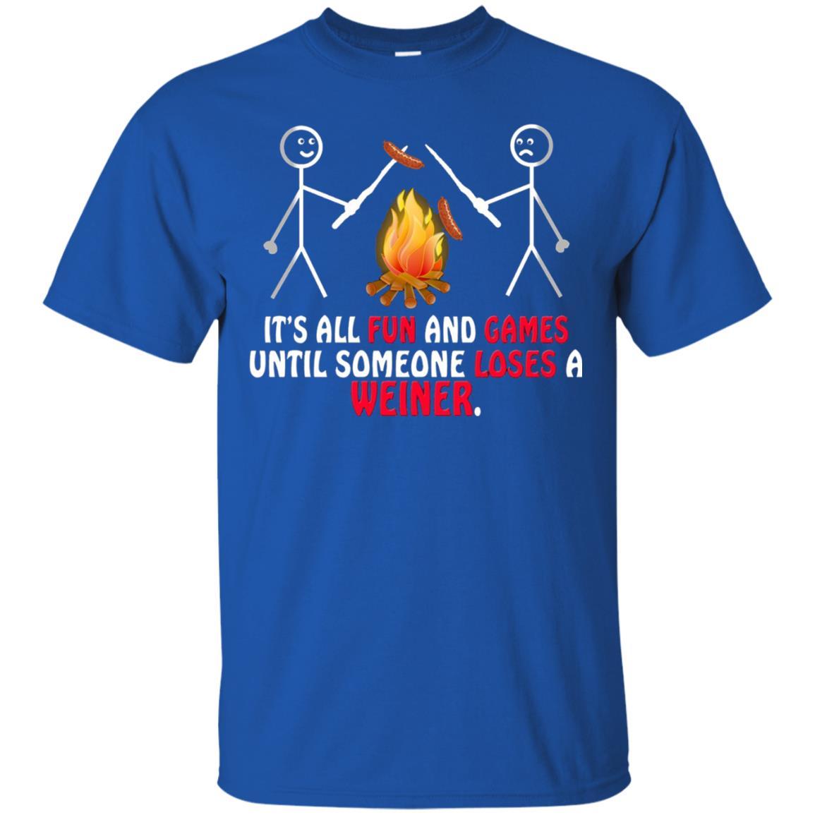 Camper T-shirt It's All Fun And Games Royal