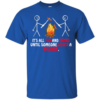 Camper T-shirt It's All Fun And Games Royal