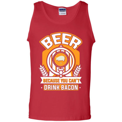 Beer T-shirt Because You Can't Drink Bacon Red