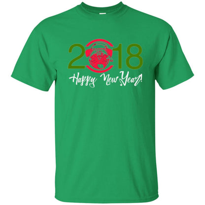 Dog Lovers T-shirt Happy New Year 2018 Irish Green