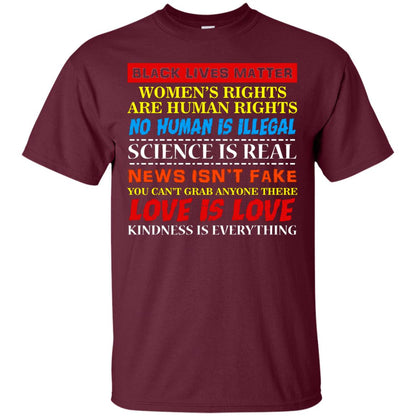 Black Lives Matter Womens Rights Are Human Rights Maroon