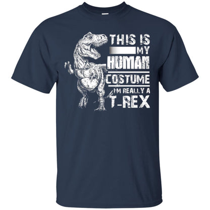 Dinosaus T-shirt This Is My Human Costume Shirt Human Navy