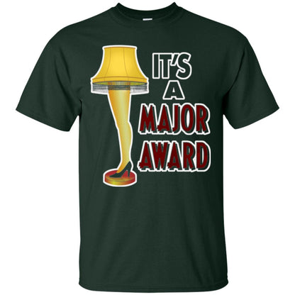 Christmas T-shirt It_s A Major Award Leg Lamp Forest Green