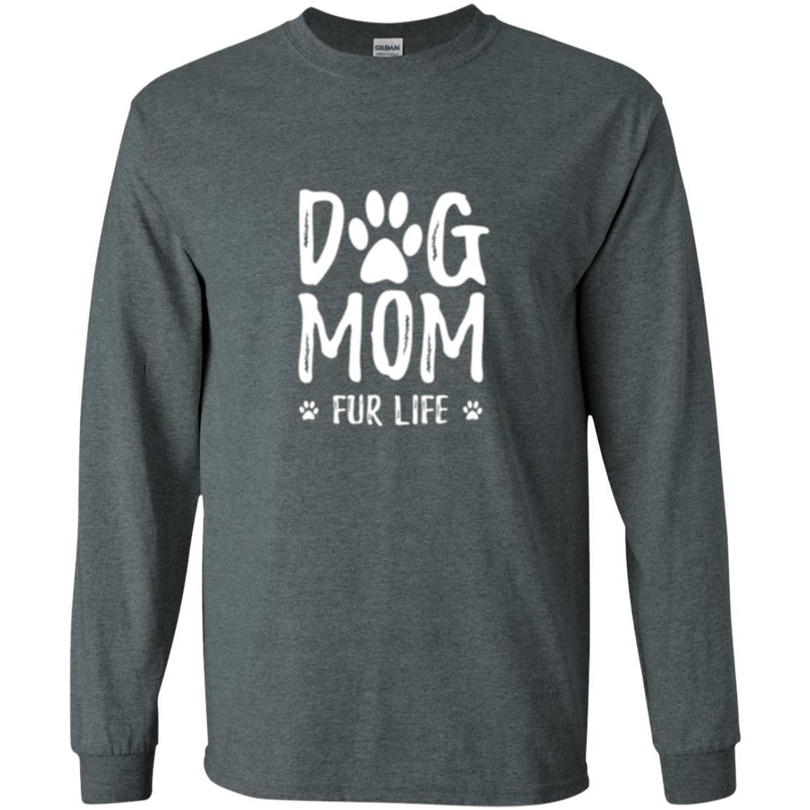 Dog Lover T-shirt Dog Mom Fur Life T-shirt Dark Heather