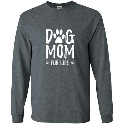 Dog Lover T-shirt Dog Mom Fur Life T-shirt Dark Heather
