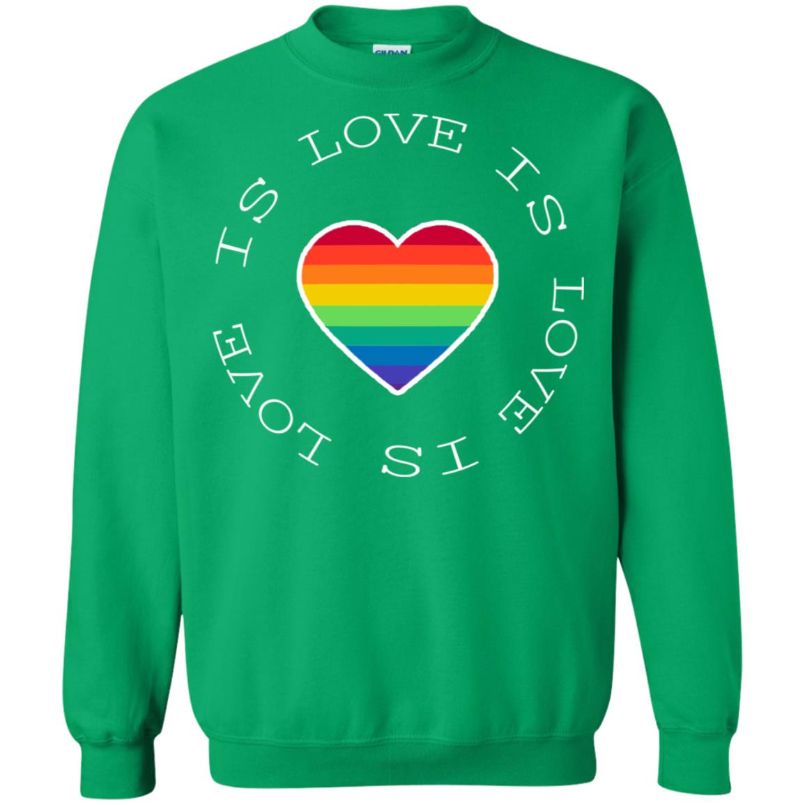 Love Is Love Rainbow Heart Lgbt Support Gift Shirt Irish Green