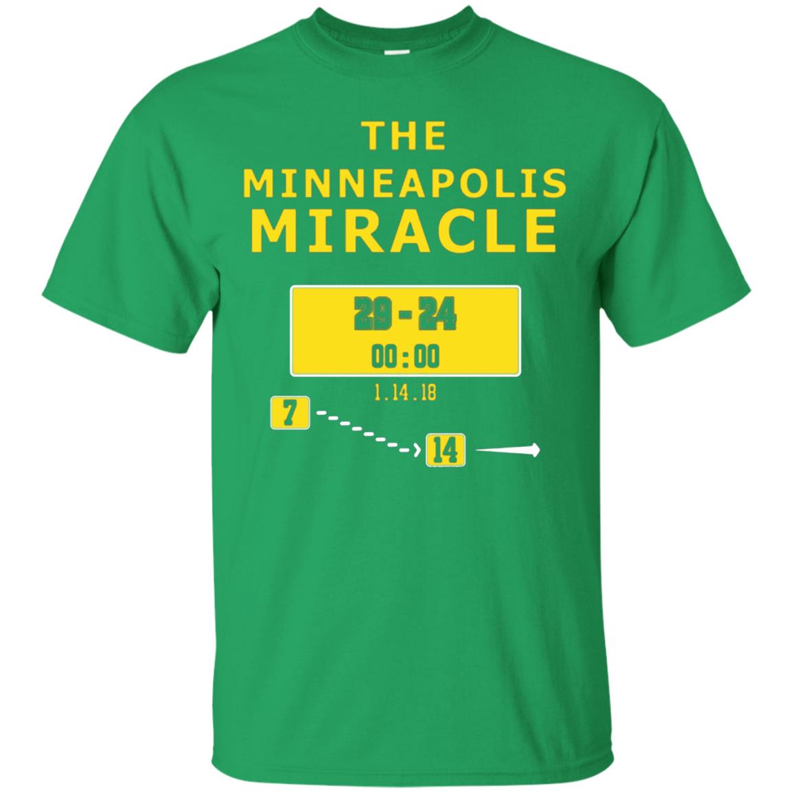 Football Lover T-shirt The Minneapolis Miracle Irish Green