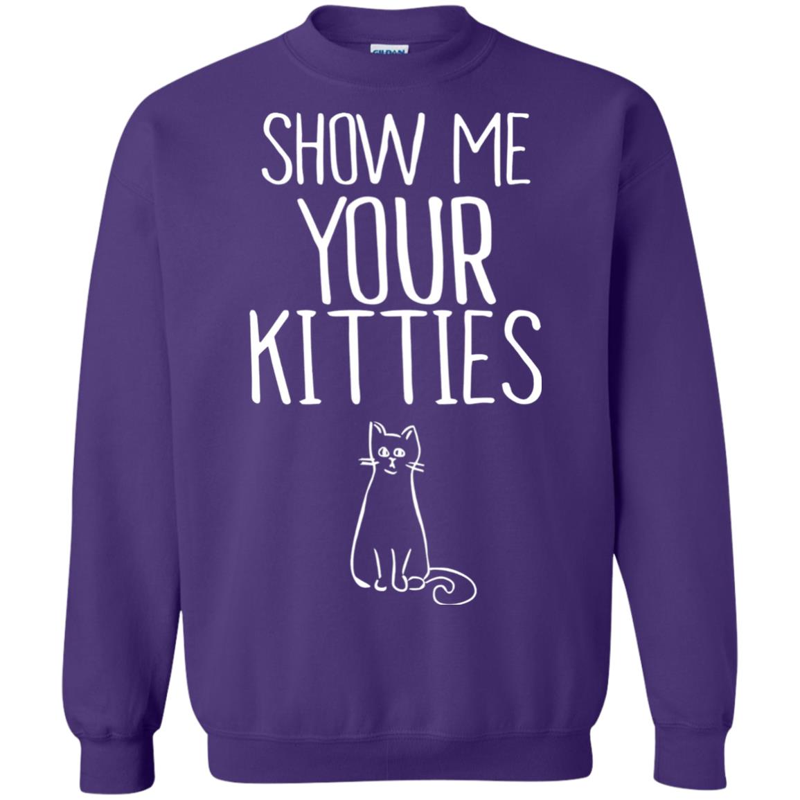 Cat Lover T-shirt Show Me Your Kitties Purple