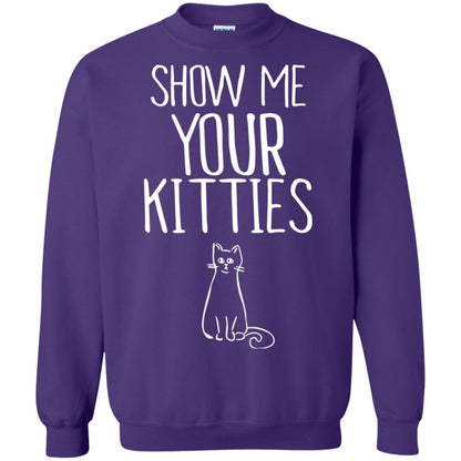 Cat Lover T-shirt Show Me Your Kitties Purple