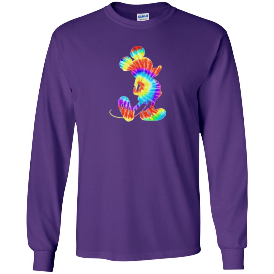 Cartoon T-shirt Tie-dye Mickey Mouse T-shirt Purple