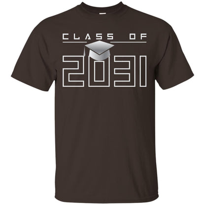 Class Of 2031 Kindergarten First Day Of School Graduate In 2031 Shirt Dark Chocolate