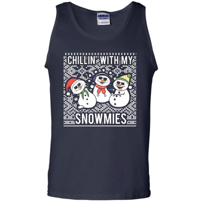 Christmas T-shirt Chillin' With My Snowmies Navy