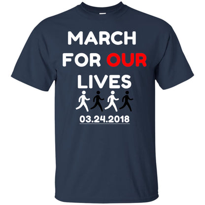 March For Our Lives Gun Control T-shirt Navy