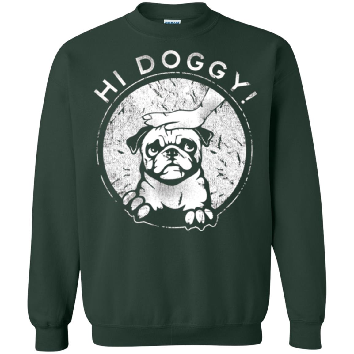 Dog Lovers T-shirt Hi Doggy Forest Green