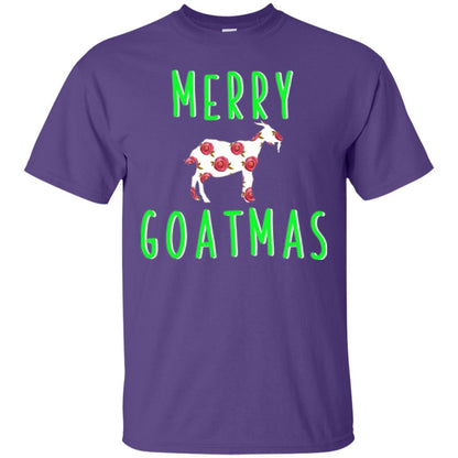 Goat Lovers T-shirt Merry Goatmas Purple