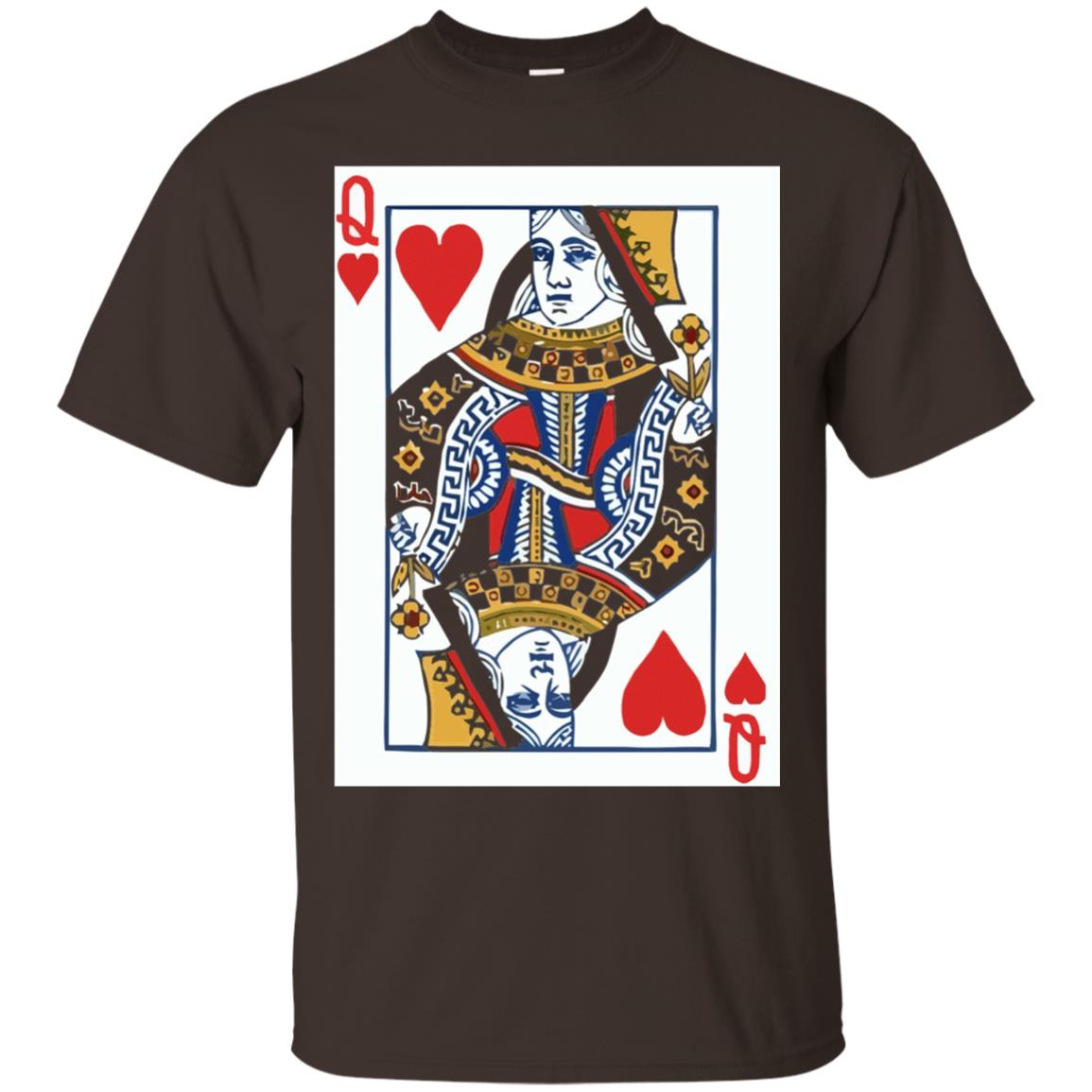 Valentines Day T-shirt Queen Of Hearts Cards Couple Dark Chocolate